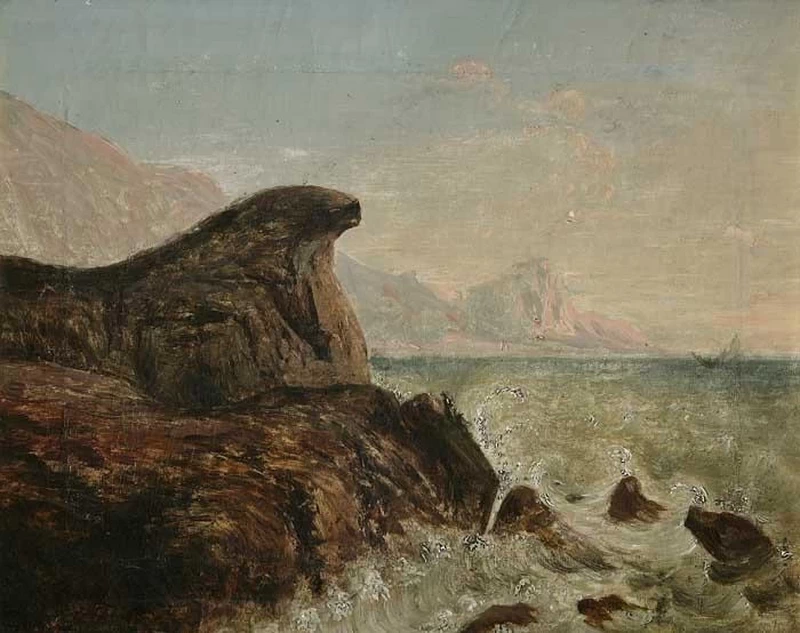 Romantico paesaggio costiero roccioso